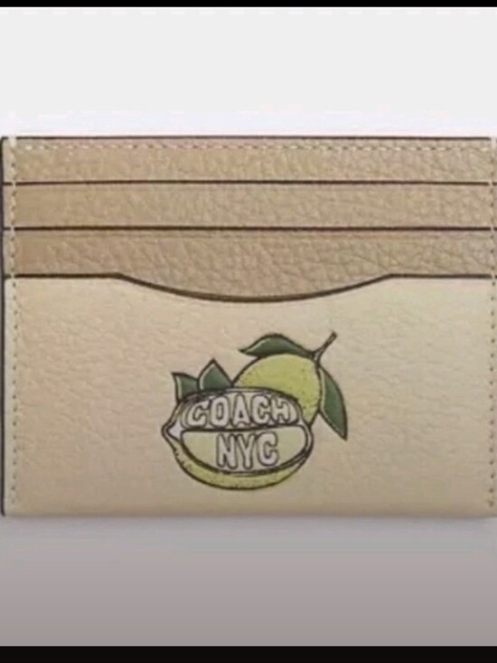 Coach Handbags - Coach-Slim ID Lemon 🍋 NYC Card Case-Card Holder